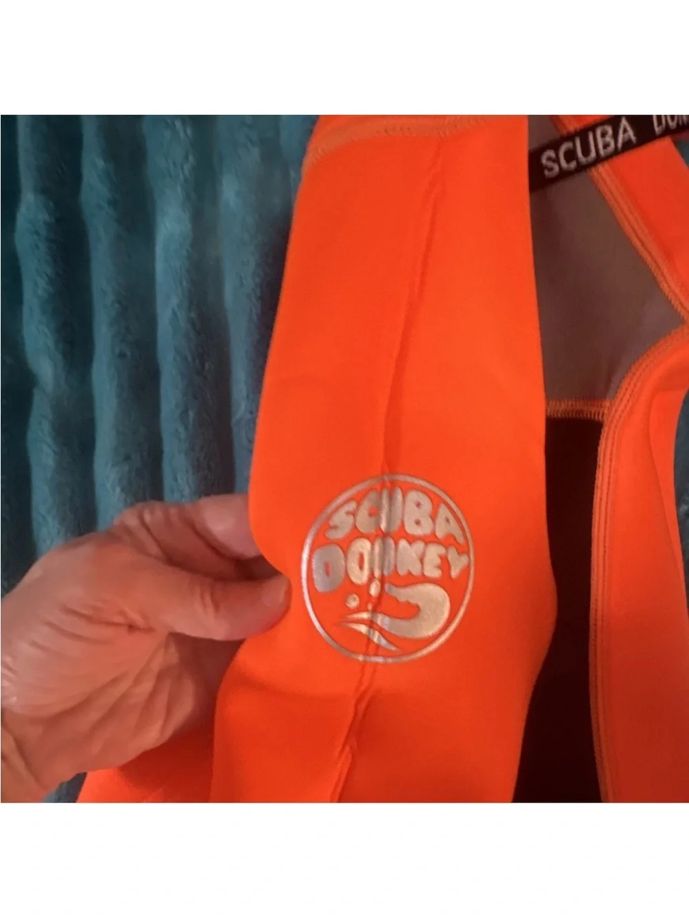 Kids Orange, Teal & Black One-Piece Swim Wetsuit